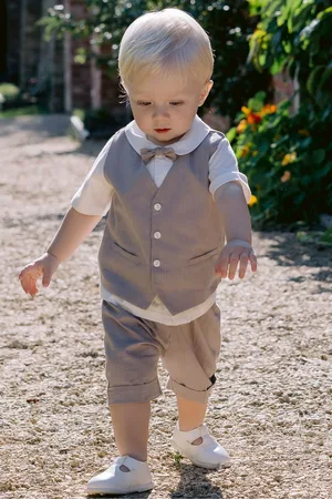 Emile et Rose Natural 100% Cotton Shirt, Waistcoat and Short 3 Piece Set18 maanden (86 cm)