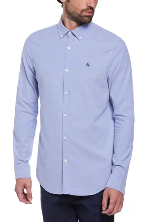 Original Penguin Blue Oxford Stretch ShirtXXL