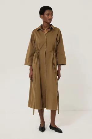 Jigsaw Cotton Tie Waist Shirt Dresssmall