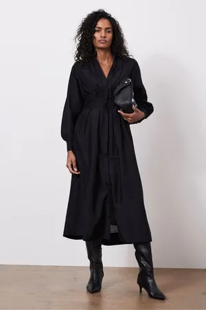 mint&berry Pleated Midi Shirt Dress44