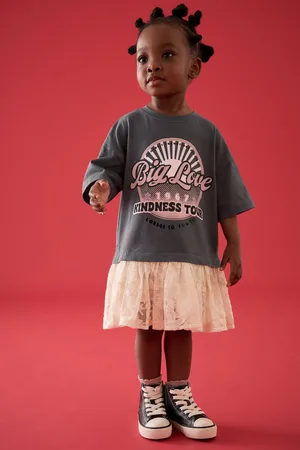 Next Short Sleeve Mesh Dress (3mths-7yrs)2