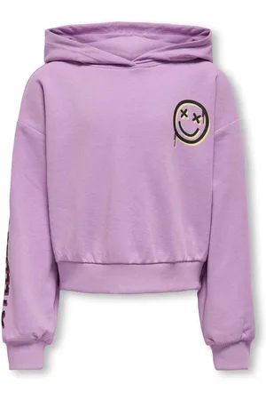 ONLY Purple Carefree Slogan Back Print 100% Cotton Hoodie7