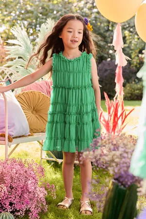 Next Shirred Ruffle Party Dress (3-16yrs)104110cm