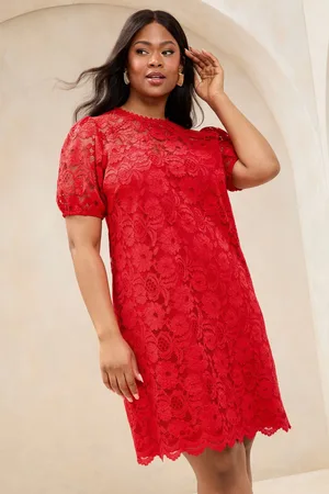 Lipsy London Lace Short Sleeve Mini Shift Dress46