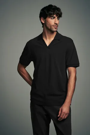Next Piqué poloshirt met Cubaanse kraag en korte mouwenXS