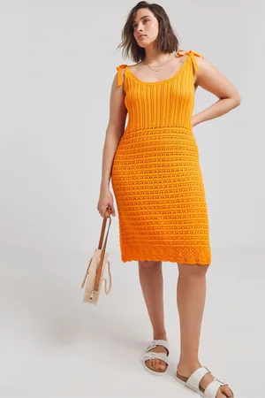 Simply Be 100% Cotton Crochet Tie Shoulder Dress48-50