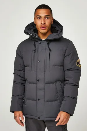 Zavetti Canada Mens Oshawa 2.0 Puffer Parka Jacket with Detachable Faux FurM