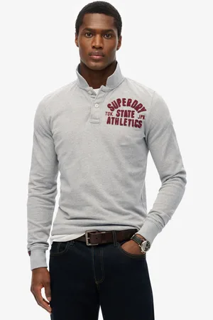 Superdry Vintage Athletic Long Sleeve Slim Fit Polo ShirtMedium