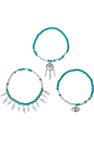 Bibi Bijoux Gold Tone Dreamcatcher Beaded Bracelet Seteen
