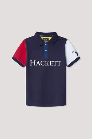 Hackett London Older Boys Blue 100% Cotton Polo Shirt166168cm