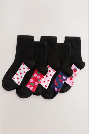 Next Cotton Rich Footbed Ankle School Socks 5 PackUK 4