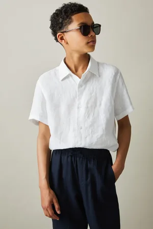 Reiss Holiday Linen Cutaway Collar Shirt12