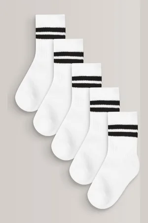 Next Cushioned Footbed Cotton Rich Ribbed Tipped Socks 5 PackUK 0