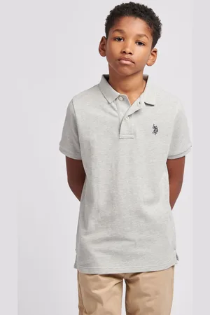 U.S. Polo Assn. U. S. Polo Assn. Boys Double Horsemen Pique 100% Cotton Polo Shirt14