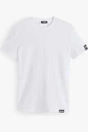 Dsquared2 Underwear Short Sleeve Stretch Cotton Rich Jersey Badge Logo T-ShirtXL