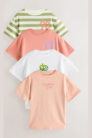 Next 100% Cotton Sports Slogan Oversized T-Shirts 4 Pack (3-16yrs)110116cm