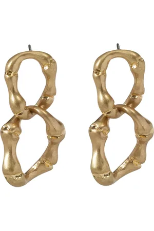 Bibi Bijoux Gold Tone Bamboo Chain Earringseen