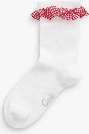 Clarks Girls Ankle School Socks 2 PackUK 12.5