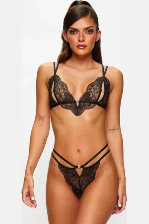 Ann Summers Diamond Heart Crotchless Bra & Thongs SetXS