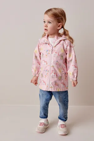 Next Regenbestendig jack met capuchon en print (3 mnd-7 jr)3