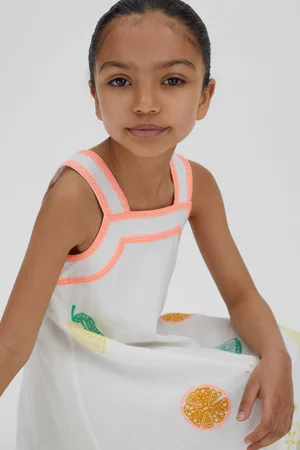 Reiss Arabella broderie-jurk van katoenlinnen12