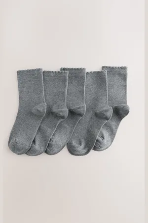 Next Cotton Rich School Ankle Socks 5 PackUK 6