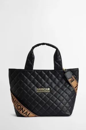Barbour Battersea 100% Cotton Quilted Mini Black Tote BagEén