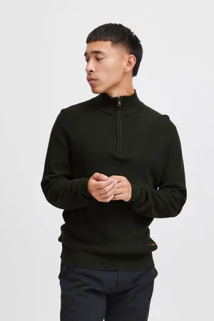 Blend 100% Cotton Quarter Zip Knitted Sweat JumperS