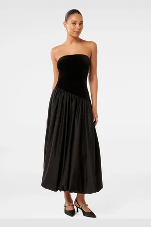 Forever New Delilah Velvet Bubble Hem Midi Dress40