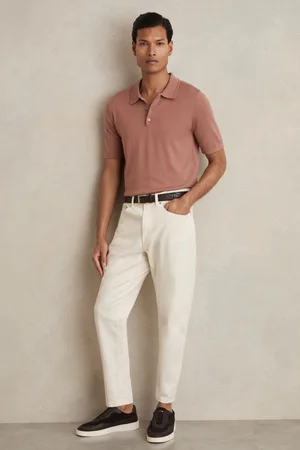 Reiss Manor Merino Wool Short-Sleeve Polo ShirtSmall