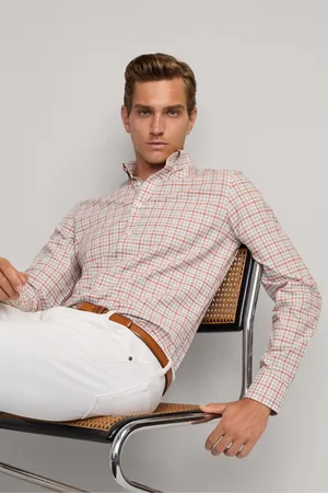Hackett London Men Red 100% Cotton ShirtXL