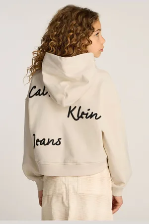 Calvin Klein Stretch Cotton Hoodie With Handwriting Logo16 Jaar (176cm)