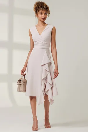 Jolie Moi Qiana Ruffle Detail Midi Dress44