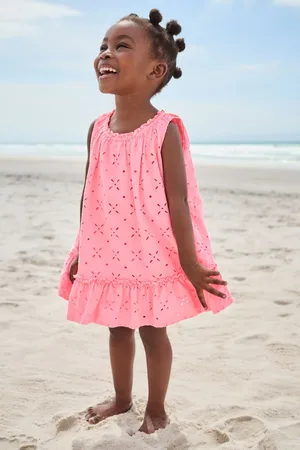 Next Sleeveless Broderie 100% Cotton Dress (3mths-8yrs)104110cm