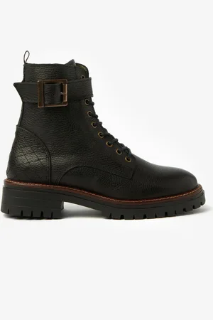 Barbour Heidi leren bikerlaarzen met vetersEU 37 (UK 4)