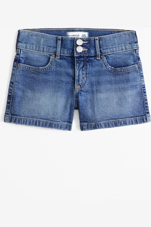 Abercrombie & Fitch Medium Wash Low Rise Denim Shorts158164cm
