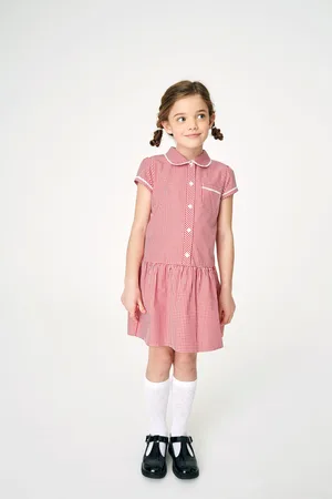 Next Geruite schooljurk met verlaagde taille en hoog aandeel katoen (3-14 jr)6 Jaar (116cm)