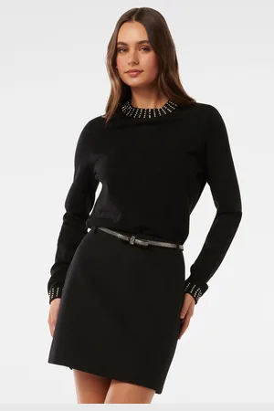 Forever New Belle Embellished Bow Mini Skirt42