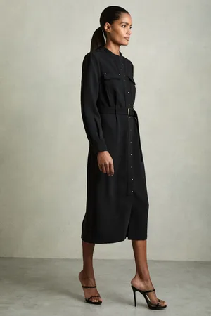 Reiss Isla Twill Belted Shirt Dress42