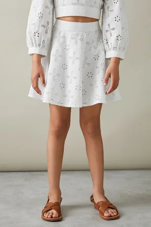 Reiss Nella kanten rok met broderie9