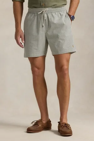 Ralph Lauren Traveler Classic Seersucker Logo Swim ShortsM
