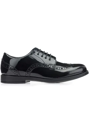 Start Rite Start-Rite Black Brogue Vegan Lace-Up Girls School ShoesEU 33 G (UK 1)