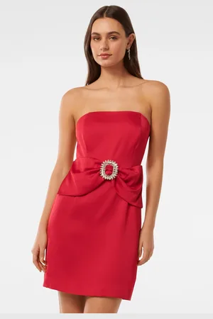 Forever New Sanji Satin Strapless Mini Dress38