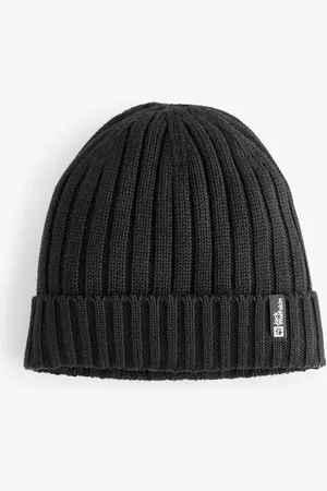 Jack Wolfskin Rib Knit Black Winter BeanieEén