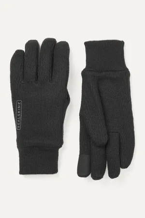 Sealskinz Necton Windproof All Weather Knitted Black GlovesS