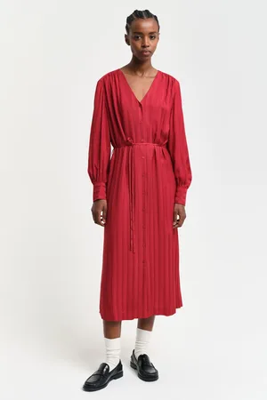 GANT Relaxed Satin Stripe Shirt Dress36