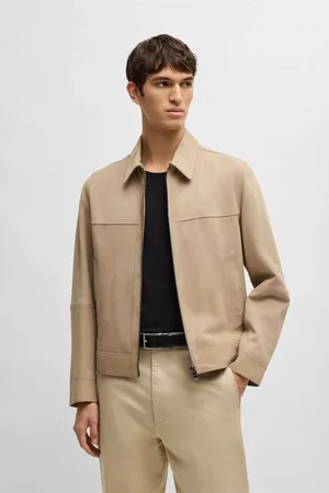 HUGO BOSS Regular Fit Suede Zip Jacket40