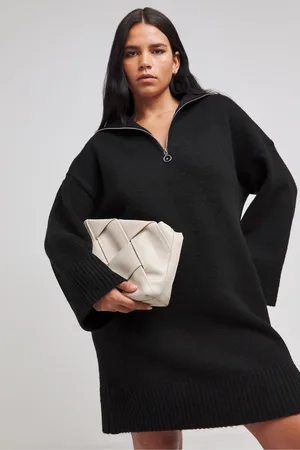 Simply Be Zip Neck Knitted Mini Dress52-54