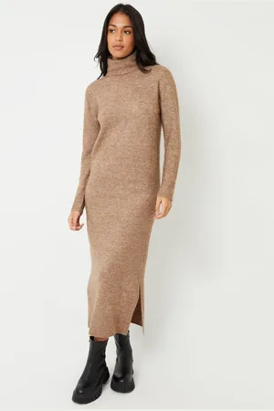 Threadbare Roll Neck Knitted Maxi Dress36