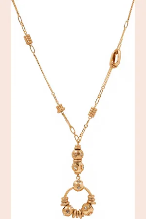 Bibi Bijoux Gold Tone Vintage Charm Long Pendant NecklaceEén